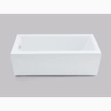 Cada Rectangulara Adelaide 170x75x59 cm – cada alba dreptunghiulara pe fundal gri neutru