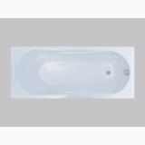 Cada Rectangulara Afrodita 160x70x57 cm – cada rectangulara alba, vedere de sus, fundal gri