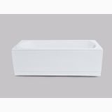 Cada Rectangulara Amalia 170x70x58 cm – cada rectangulara alba izolata pe fundal gri