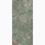 Lastra Gresie Portelanata HPM 03 Amazzonite Lucios 120x278 cm – placa marmurata verde cu vinisoare aurii