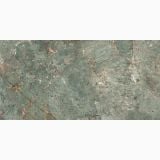 Gresie Portelanata HPM 03 Amazzonite Mat 60x120 cm – detaliu, textura marmorata verde cu vinisoare maro