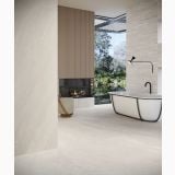 Gresie Rectificata Exterior Piemme Journey Otta 60x120 cm Antiderapanta – ambient baie, baie moderna cu cada freestanding, semineu si perete gresie