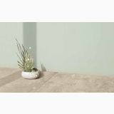 Gresie Lavaredo HLA 1 80x80 cm Mat – ambient, pardoseala gresie mata cu ghiveci si frunza decorativa