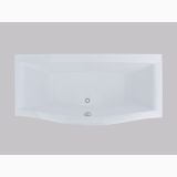 Cada Rectangulara Anca 180x80x56 cm – cada alba rectangulara vazuta de sus, fundal gri