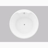 Cada Freestanding Rotunda Ares 150x150 cm – cada rotunda alba vazuta de sus, fundal gri