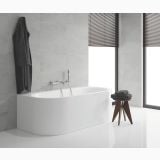 Baterie Cada Grohe Essence Finisaj Crom – ambient baie, baie minimalista cu cada, baterie de perete crom