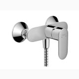 Baterie Dus Hansgrohe Vernis Blend Finisaj Crom – baterie dus crom pe fundal alb izolat