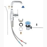 Baterie Lavoar Grohe Essence M Size Finisaj Crom – baterie lavoar cu componente si furtune desfacute