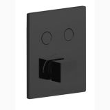 Baterie Incastrata Cada Dus Paffoni Compact Box Finisaj Negru cu doua iesiri