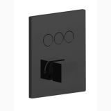 Baterie Incastrata Cada Dus Paffoni Compact Box Finisaj Negru cu trei iesiri