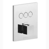 Baterie Incastrata Cada Dus Termostatata Paffoni Compact Box Crom cu trei iesiri