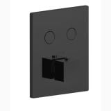 Baterie Incastrata Cada Dus Termostatata Paffoni Compact Box Finisaj Negru cu doua iesiri