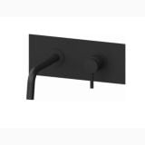 Baterie Lavoar Incastrata Paffoni Light Finisaj Negru cu Pipa 123 mm