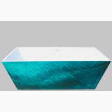 Cada Freestanding Pearly Blue 170x80 cm – cada freestanding turcoaz izolata pe fundal gri