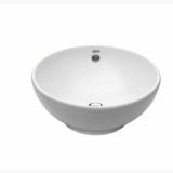 Lavoar Bowl Gala Ø41cm Cu Preaplin – lavoar alb rotund pe fundal neutru, izolat