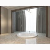 Cada Rotunda Incastrata Thea 160x160x44.4 cm – ambient baie, baie moderna cu cada rotunda incastrata si pardoseala marmura