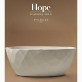 Cada Freestanding Legere Baths model Hope Mat 3D 170x80x62h cm – cada freestanding ovala cu textura 3D fatetata
