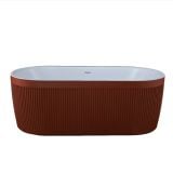 Cada Freestanding Legere Baths model Tiramisu Terra Cotta Riflat 170x80x58h cm