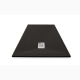 Cadita Dus Compozit Forma Negru 100x70 cm – cadita dus neagra izolata pe fundal alb