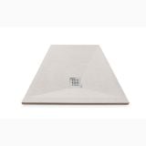 Cadita Dus Compozit Forma Crem 120x70 cm – cadita de dus crema izolata pe fundal alb