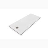 Cadita Dus Compozit Forma Alb 140x70 cm – cadita dus alba izolata pe fundal, vedere de sus