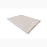 Cadita Dus Compozit Forma Crem 100x80 cm – cadita de dus izolata pe fundal alb