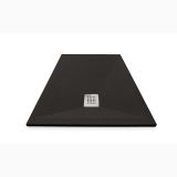 Cadita Dus Compozit Forma Negru 120x80 cm – cadita dus neagra cu evacuare centrala, fundal alb