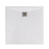 Cadita Dus Compozit Forma Alb 80x80 cm