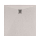 Cadita Dus Compozit Forma Crem 80x80 cm