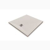 Cadita Dus Compozit Forma Crem 80x80 cm – cadita dus patrata pe fundal alb, izolata