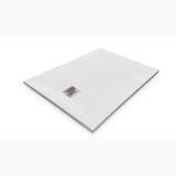 Cadita Dus Compozit Forma Alb 120x90 cm – cadita dus alba izolata pe fundal, cu sifon
