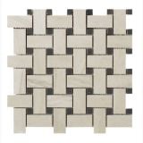 Mozaic pe plasa Basketwave Calacatta Mont Blanc 30x30 cm