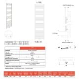 Radiator Mixt Lazzarini Bolzano 50 drept 1785x500 mm – schita tehnica, desen tehnic cu dimensiuni si specificatii radiator