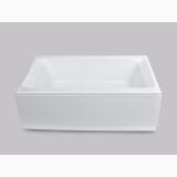 Cada Rectangulara Cassandra 190x120x61 cm – cada rectangulara alba pe fundal gri neutru
