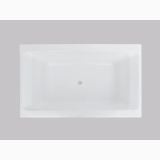 Cada Rectangulara Cassandra 190x120x61 cm – cada rectangulara alba vazuta de sus pe fundal gri