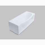Cada Rectangulara Cassiopea 180x80x57 cm – cada alba izolata pe fundal gri neutru