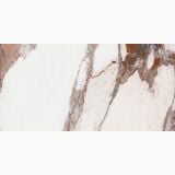 Gresie Calacatta Pink Lucios 40x80 cm – detaliu textura marmorata roz cu vene maro