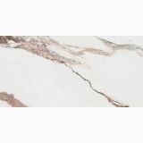 Gresie Calacatta Pink Mat 60x120 cm – model marmura alba cu vene roz si maro