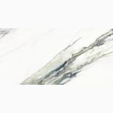Gresie Calacatta Green Lucios 60x120 cm – placa marmorata alb-verde cu vinisor auriu