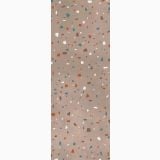 Lastra gresie Nuances Cipria Coccio Mat 120x280x0.6 cm – placa terrazzo cu particule colorate pe fundal roz