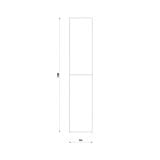Coloana Mobilier Shona cu 2 Usi Alb Mat 150x30x26,5 cm – schita tehnica, desen tehnic cu dimensiuni 1500x300 mm coloana