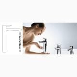Baterie Lavoar Hansgrohe Vernis Blend 190 Finisaj Crom – schita tehnica, schita tehnica baterie langa femeie care se spala