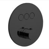 Baterie Incastrata Cada Dus Paffoni Compact Box Finisaj Negru cu trei iesiri