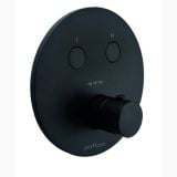 Baterie Incastrata Cada Dus Termostatata Paffoni Compact Box Finisaj Negru cu doua iesiri