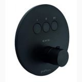 Baterie Incastrata Cada Dus Termostatata Paffoni Compact Box Finisaj Negru cu trei iesiri