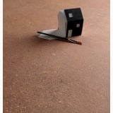 Gresie Portelanata DUO Back Cotto Mat 120x120 cm – gresie tip cotto cu bloc miniatural casa si pensula
