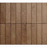 Gresie Portelanata Tetris Block Cotto Mat 5X20 cm – placi tip caramida ingusta, textura mata maro