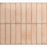 Gresie Portelanata Tetris Rose Lucios 5X20 cm – placi verticale roz pal, textura mata neregulata