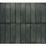 Gresie Portelanata Tetris Forest Lucios 5X20 cm – placi verzi lucioase alungite montate vertical pe perete