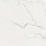 Gresie Abk Statuario Versilia Lucios 120x120 cm – placa marmura alba cu vene gri pe fundal neutru